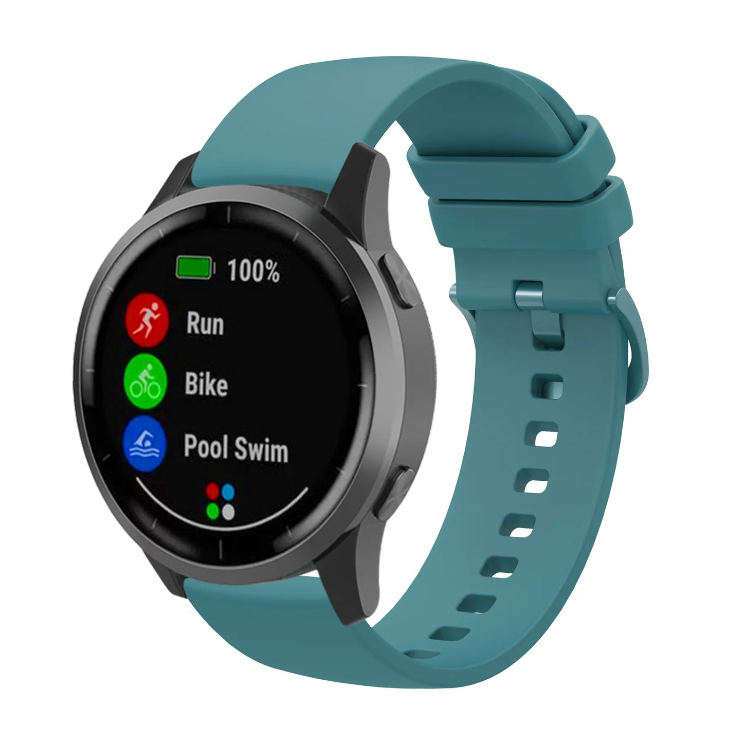 Pulseira de silicone diversas cores 22mm