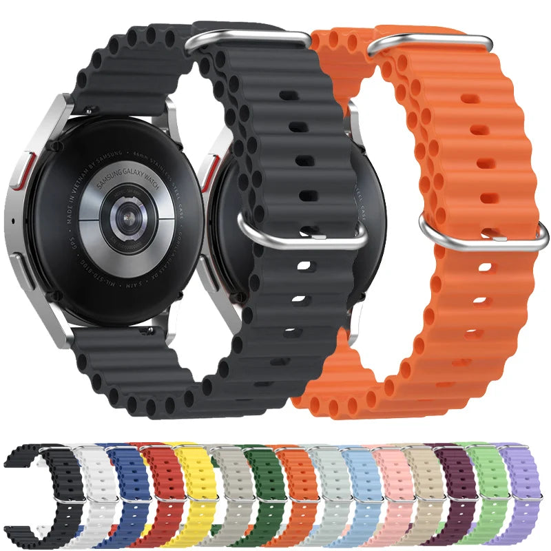 Pulseira silicone esportiva 20mm e 22mm