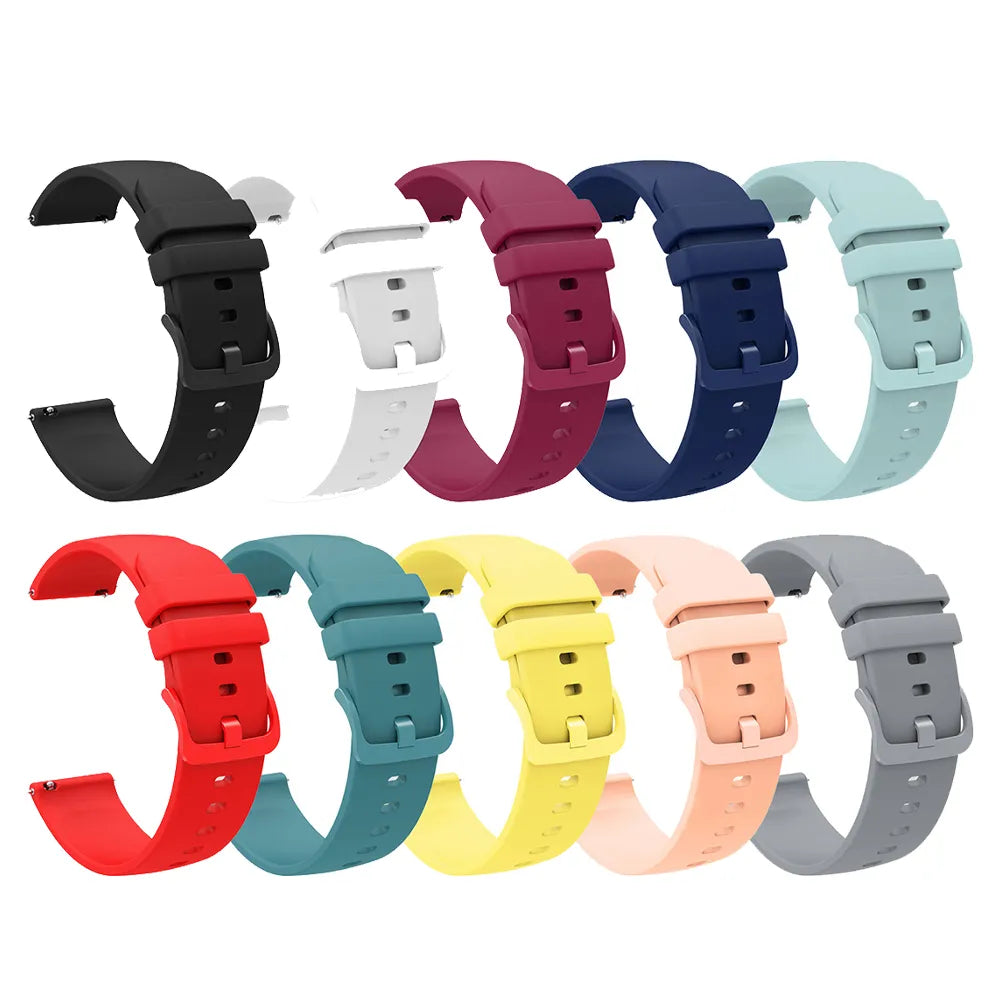 Pulseira de silicone diversas cores 22mm